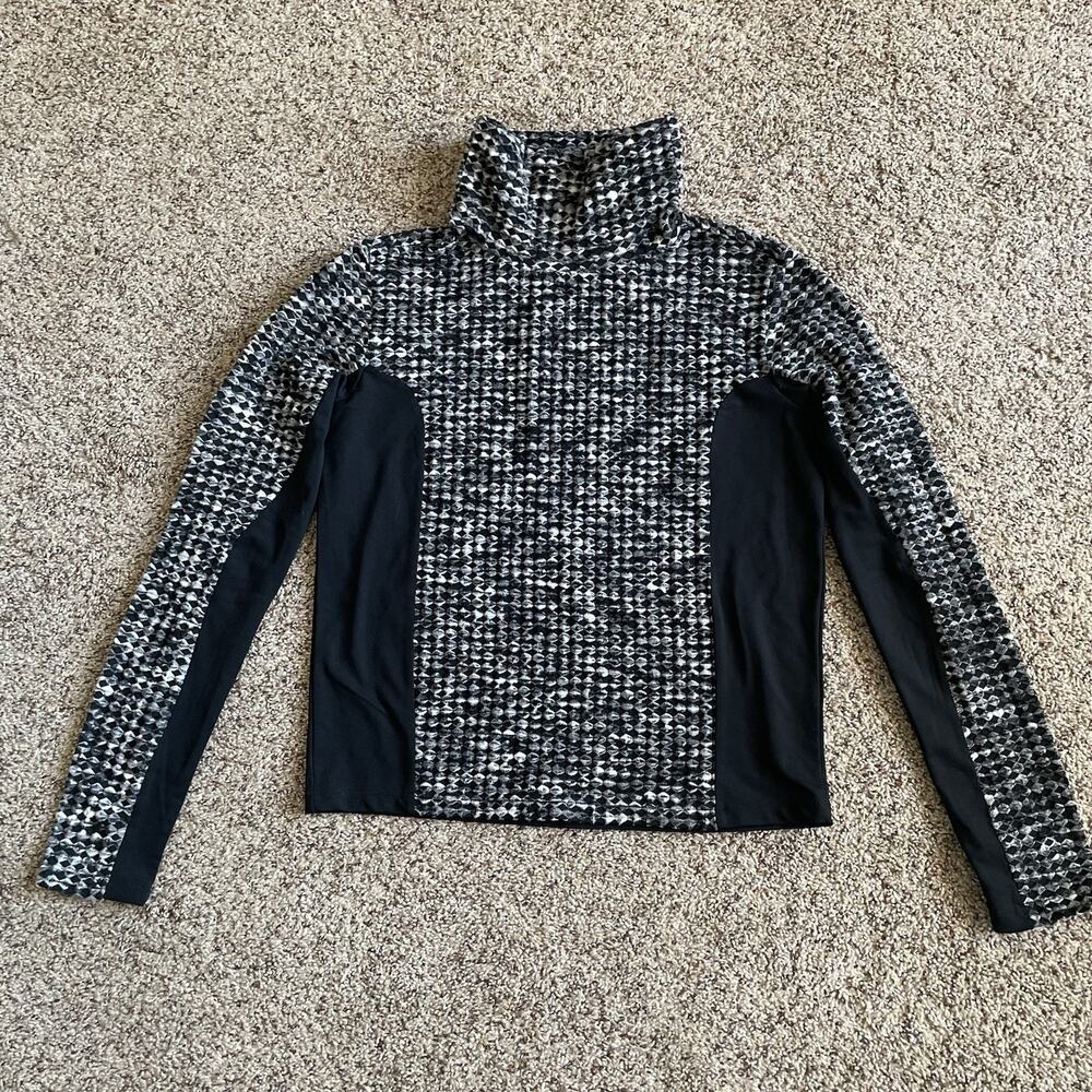 Nike Pullover Womens Large Pro Hyperwarm Black Brushed Training Top Turtleneck